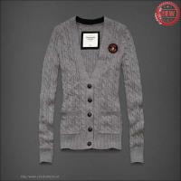 dames abercrombie fitch truien cardigan badge grijs Outlet Arnhem 2ggt3914